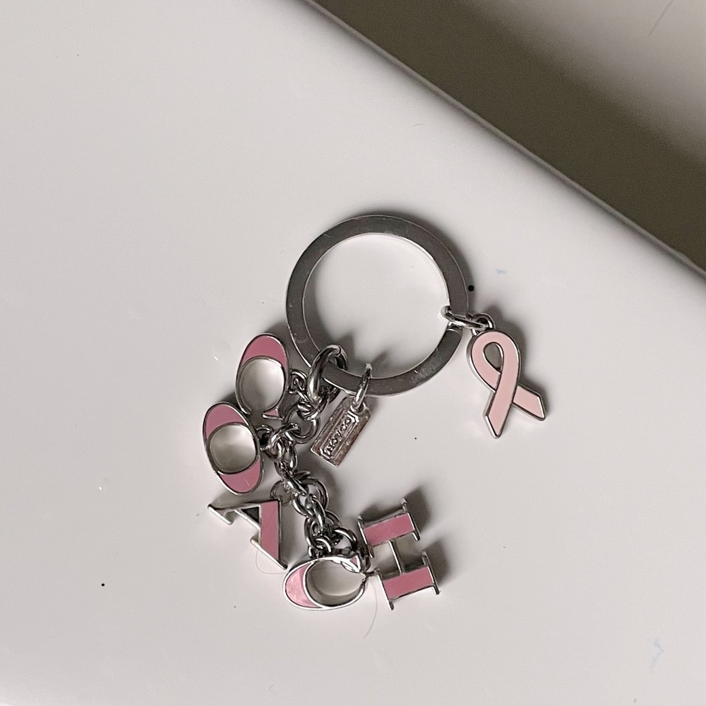 Coach breast cancer keychain